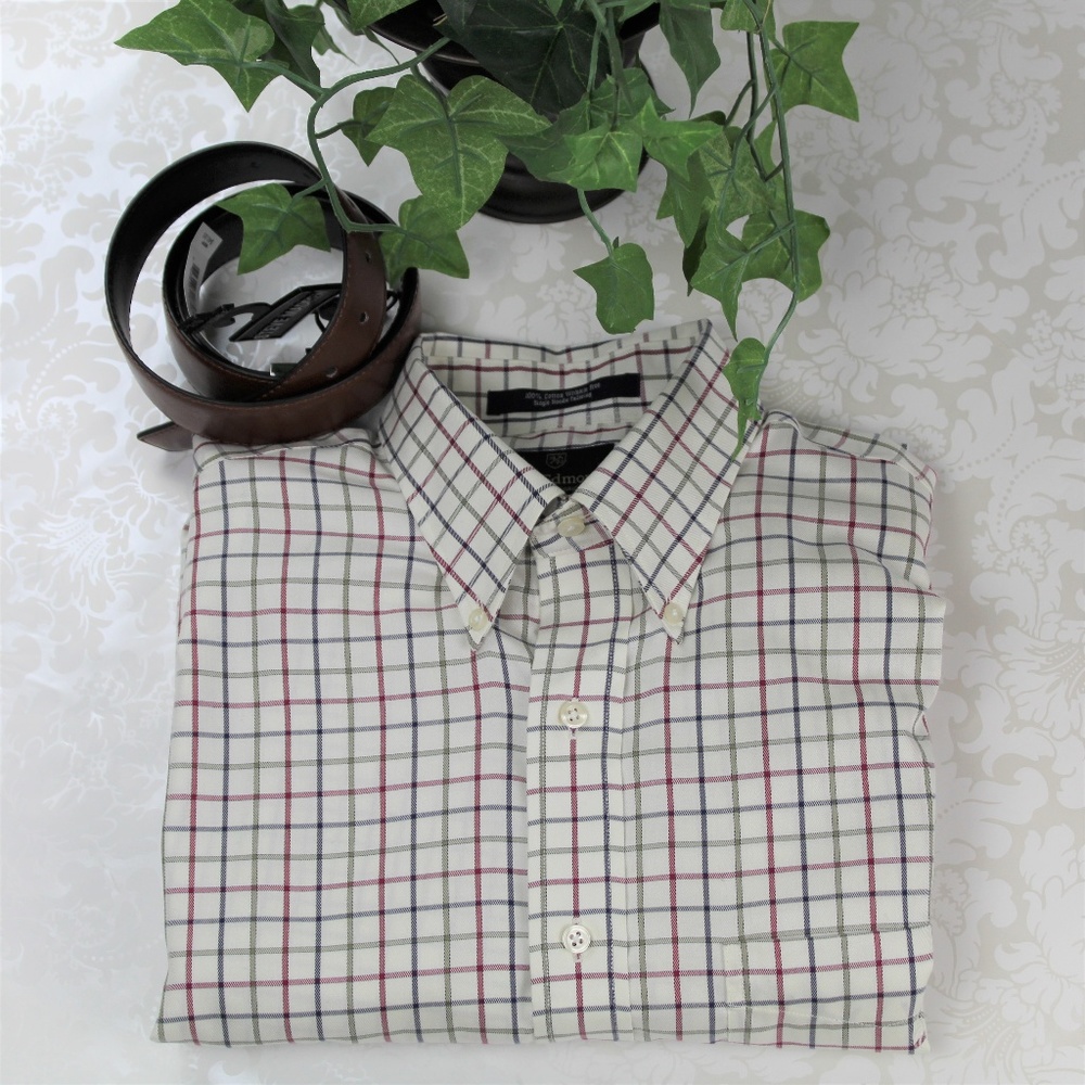 Allen Edmonds red/green/blue plaid Medium Shirt